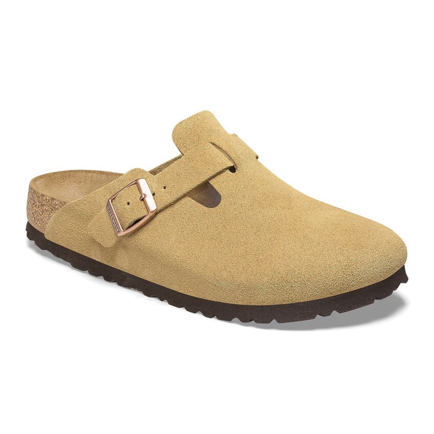 Birkenstock | Boston Suede | Latte Cream| Narrow