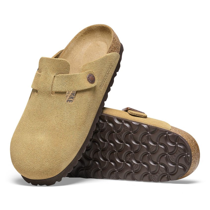 Birkenstock | Boston Suede | Latte Cream| Narrow