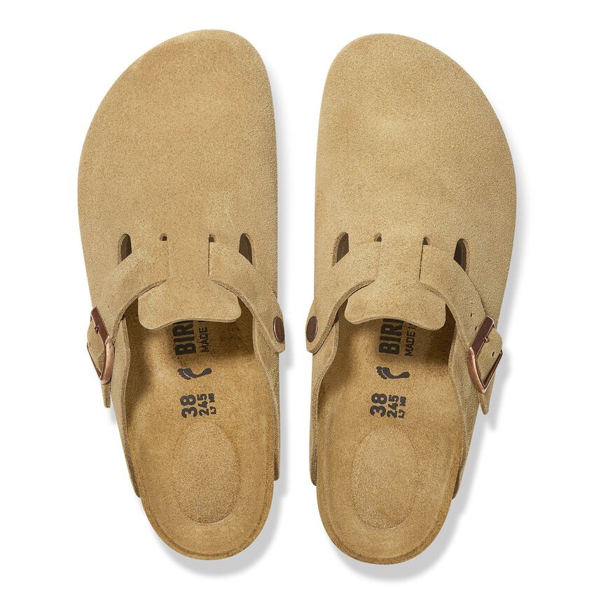 Birkenstock | Boston Suede | Latte Cream| Narrow
