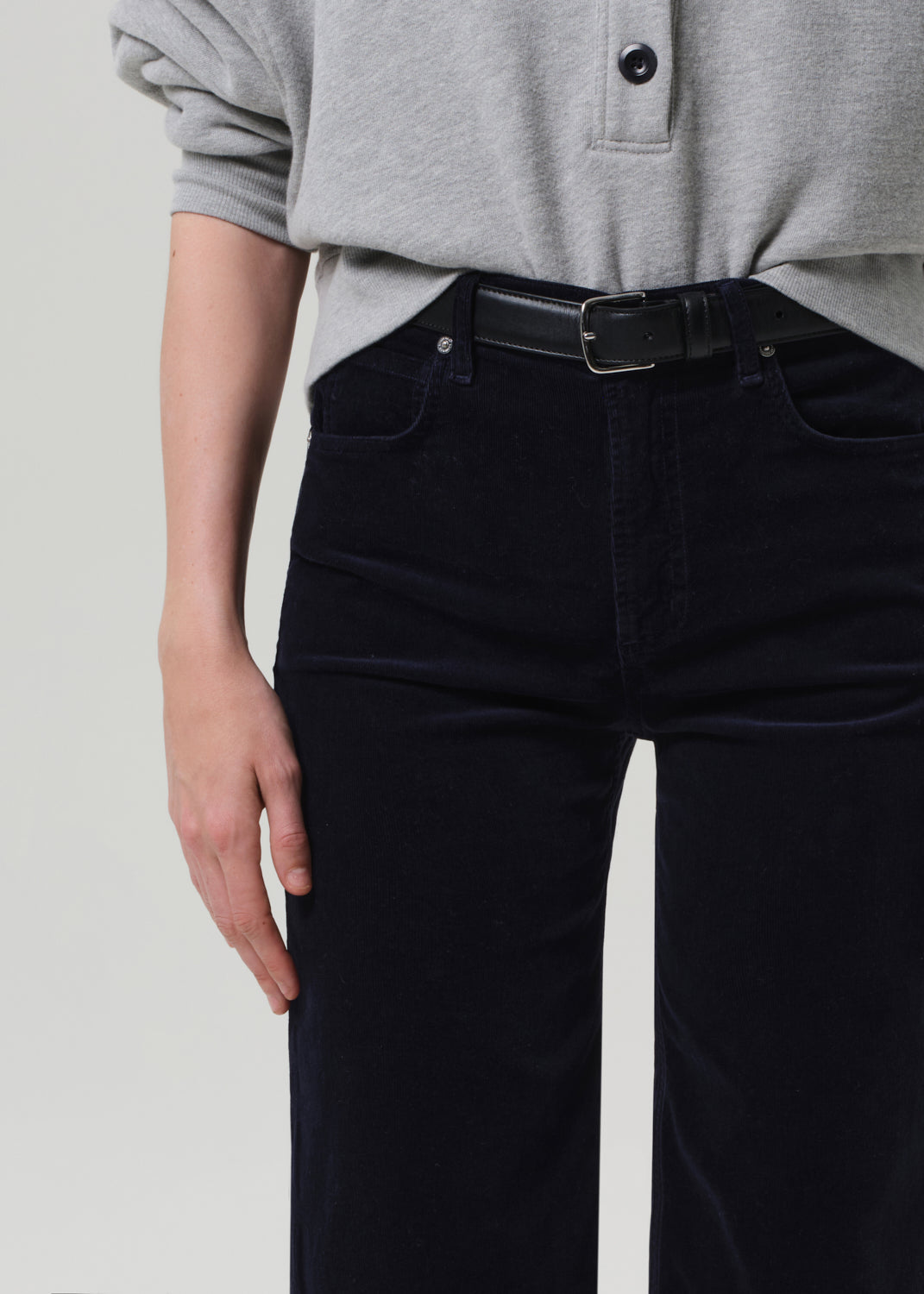 Citizens Of Humanity | Lyra Wide Leg Crop | Navy Cord