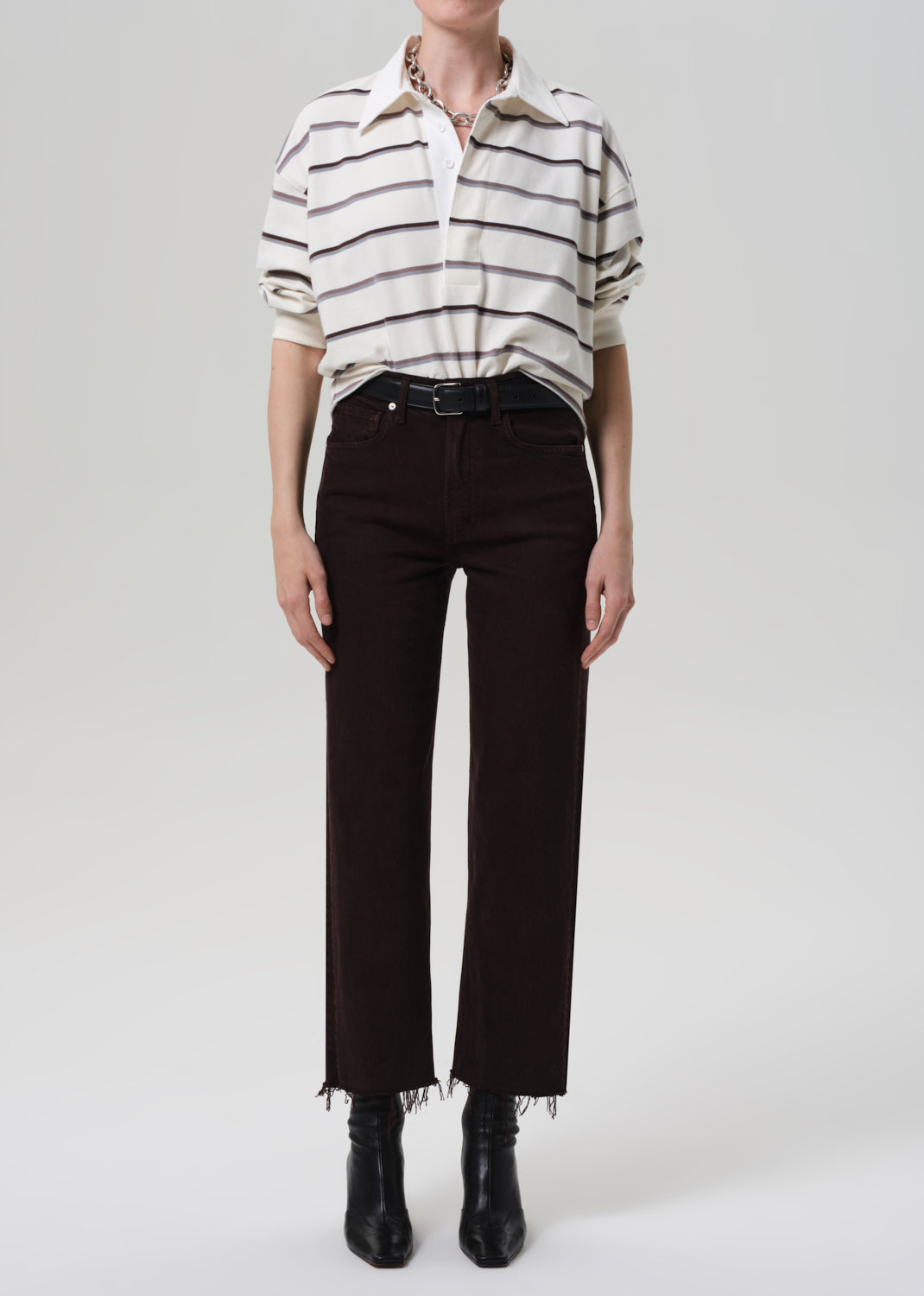 Citizens of Humanity | Palma Straight Raw Hem | Carob Brown