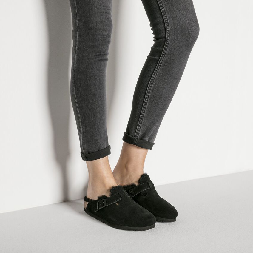 Birkenstock | Boston Shearling | Regular | Black | Suede