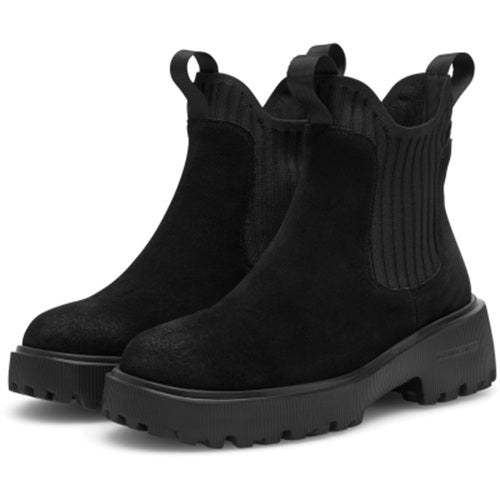 Woden | Isabella Fleece Lined  Waterproof Ankle boot | Black