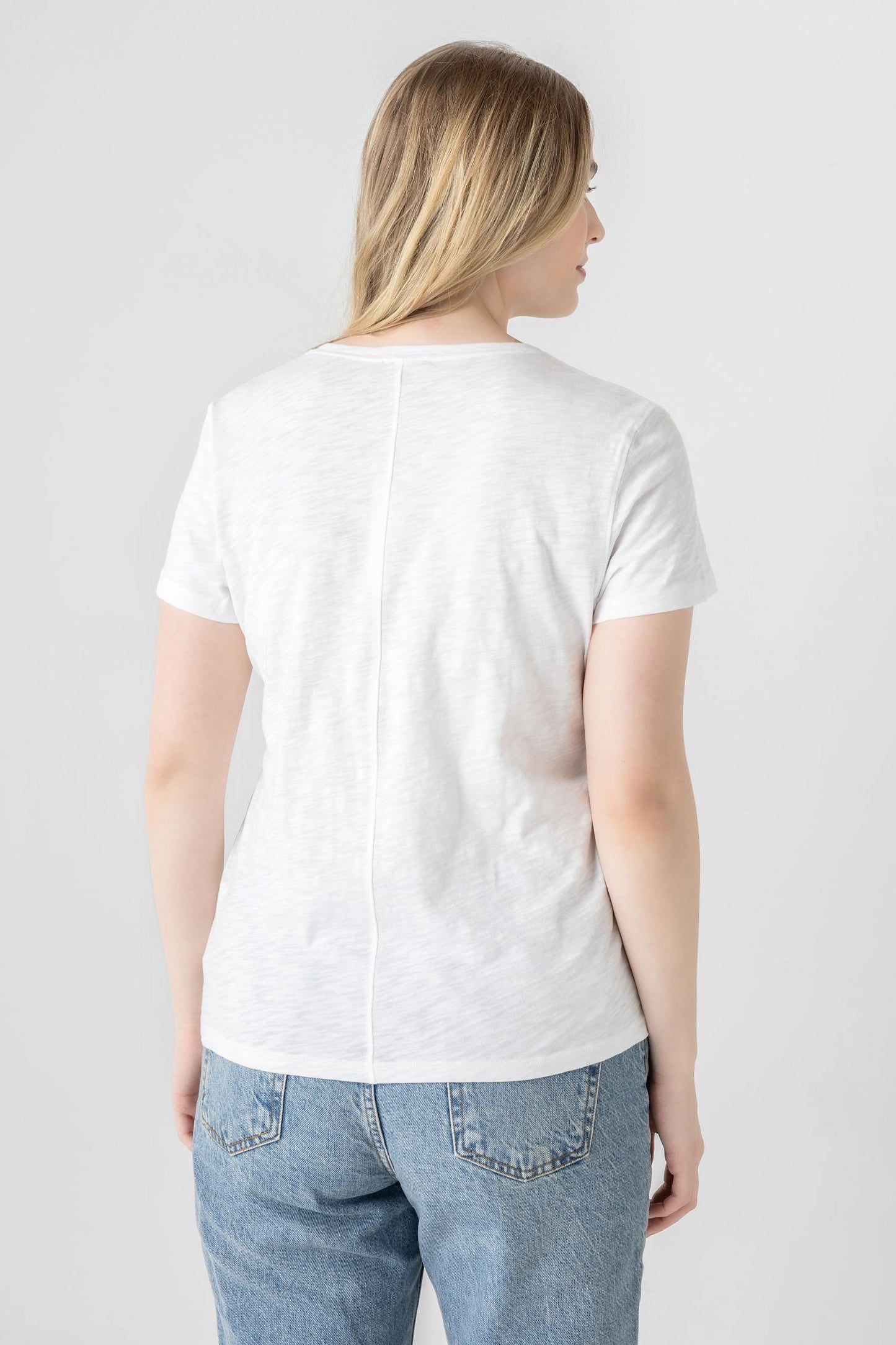Lilla P | V-Neck SS Back Seam Tee | 2170