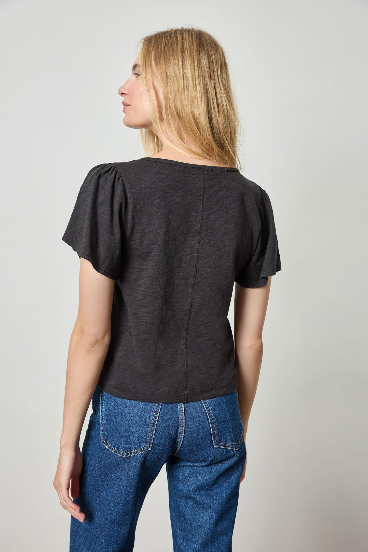 Lilla P. | Button Front Flutter Sleeve | PA 2847