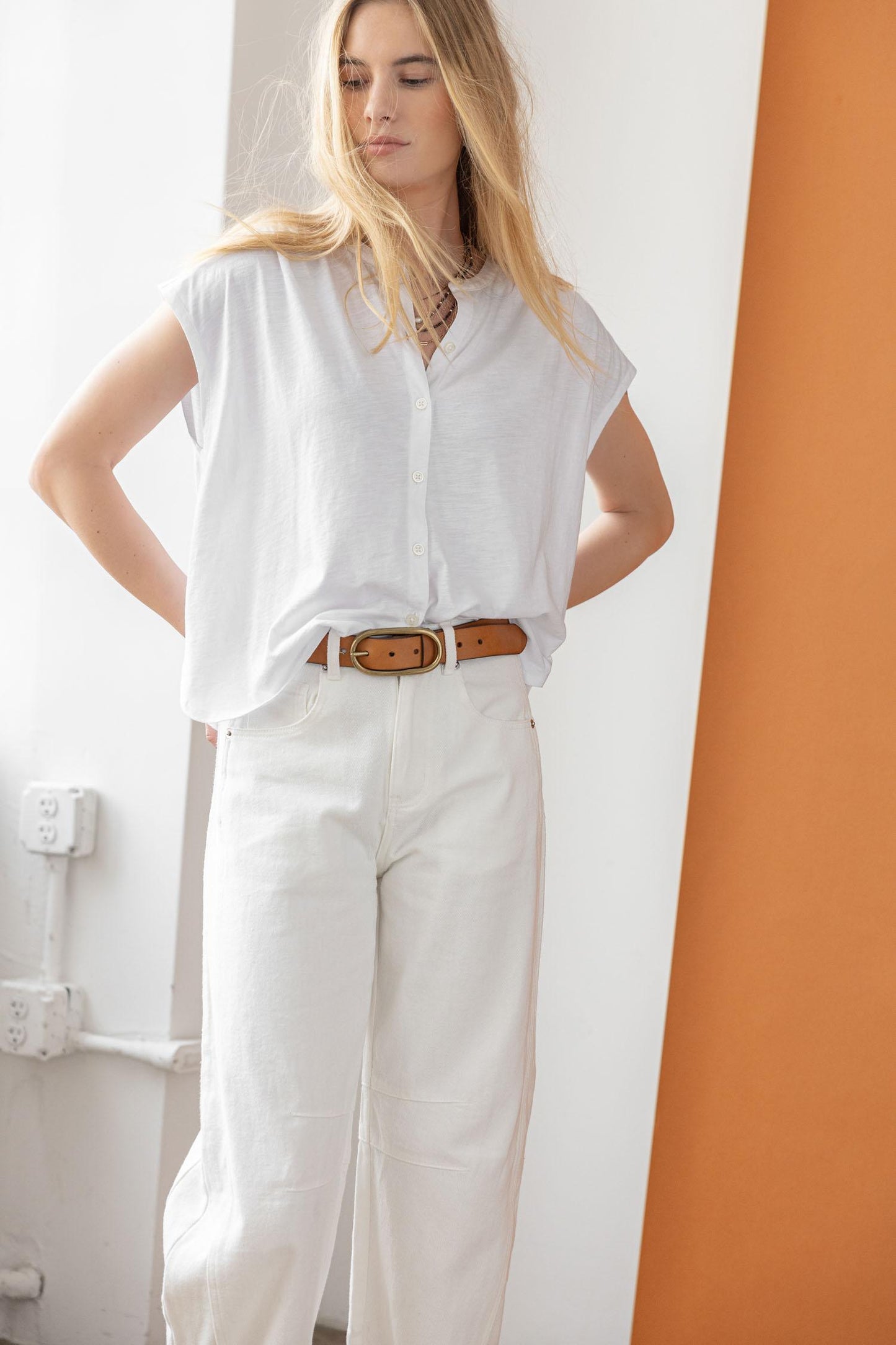 Lilla P | Relaxed Button Down Tee | PA 2932