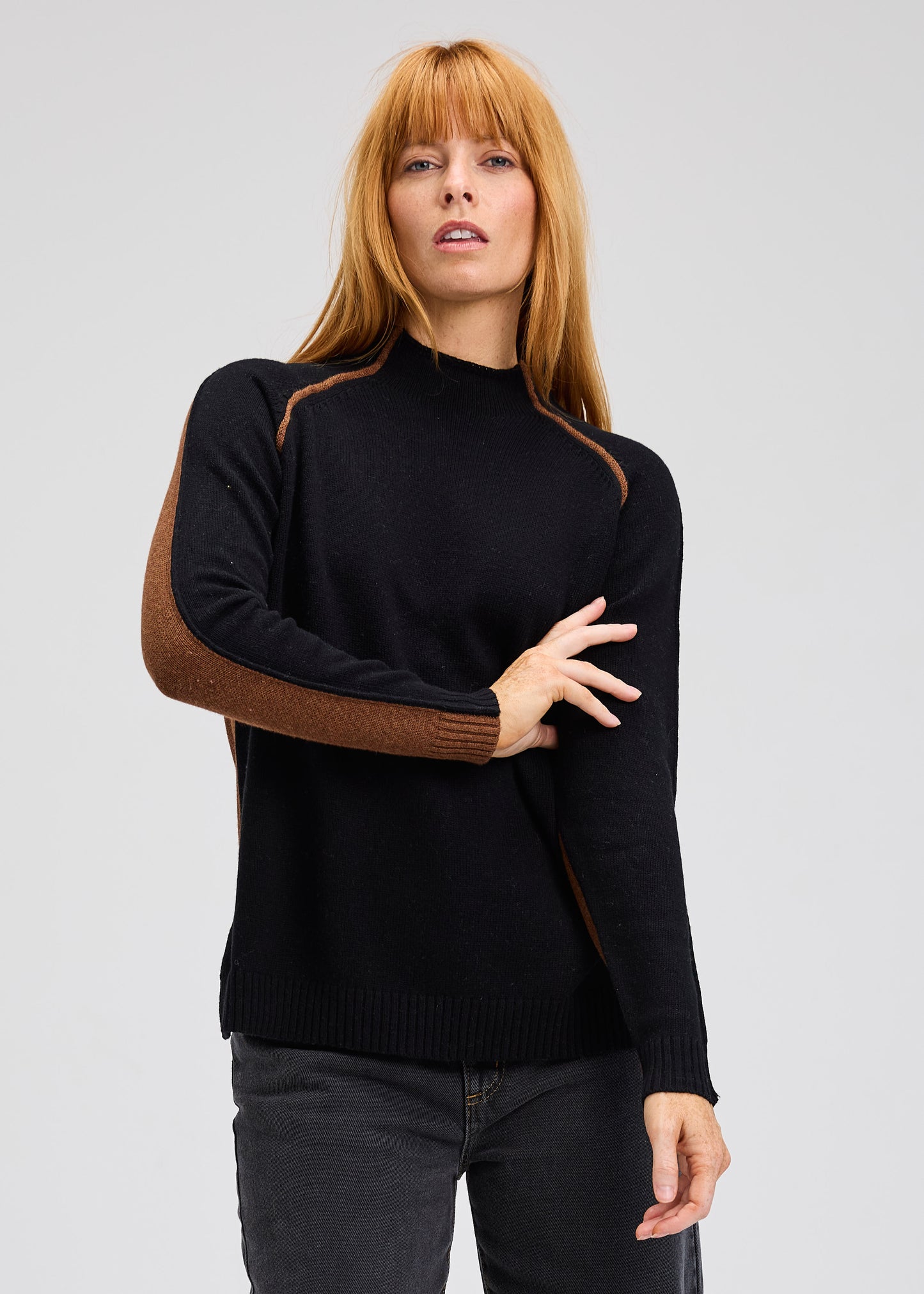 Zaket & Plover | Reversible Block Funnel sweater
