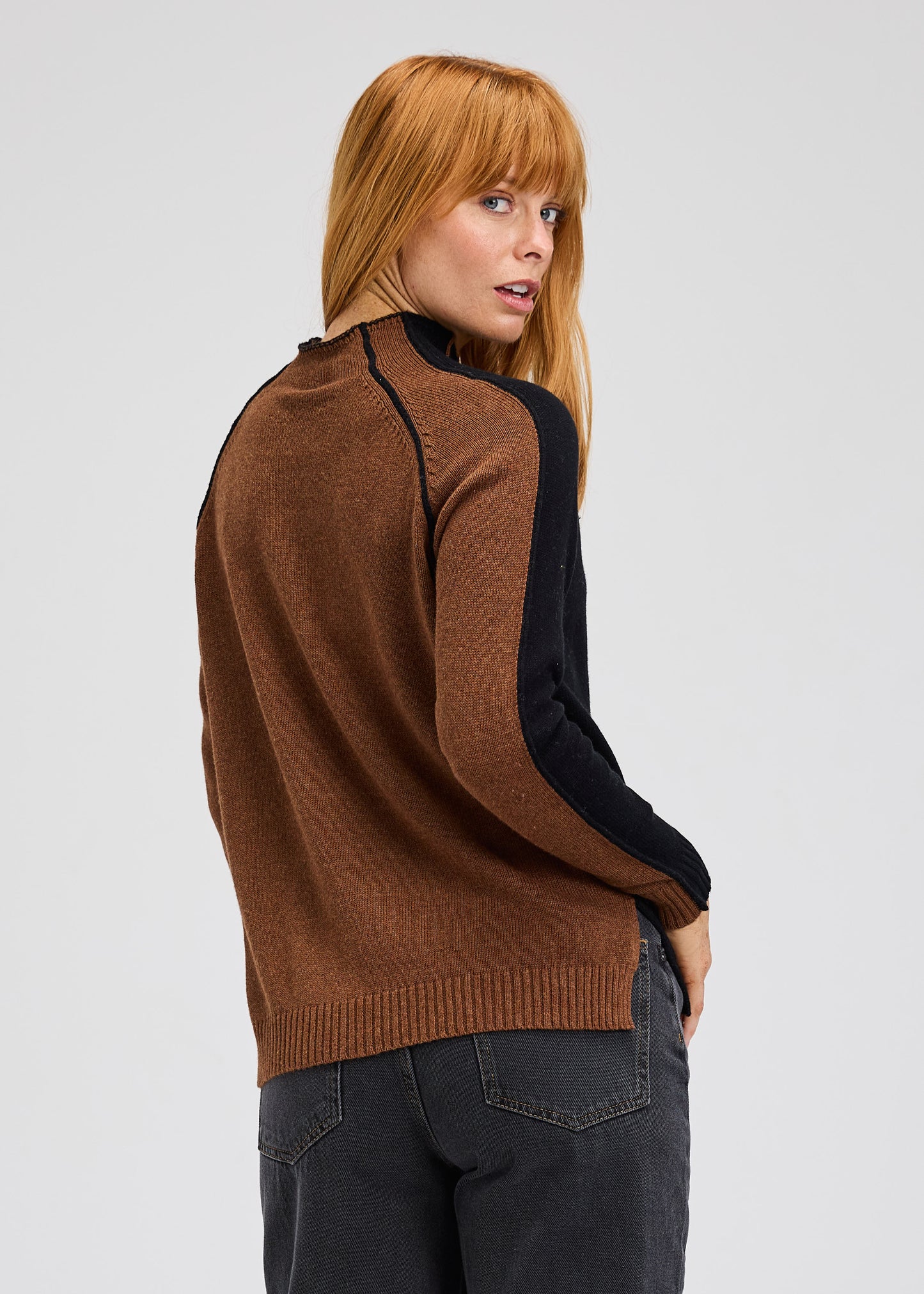 Zaket & Plover | Reversible Block Funnel sweater