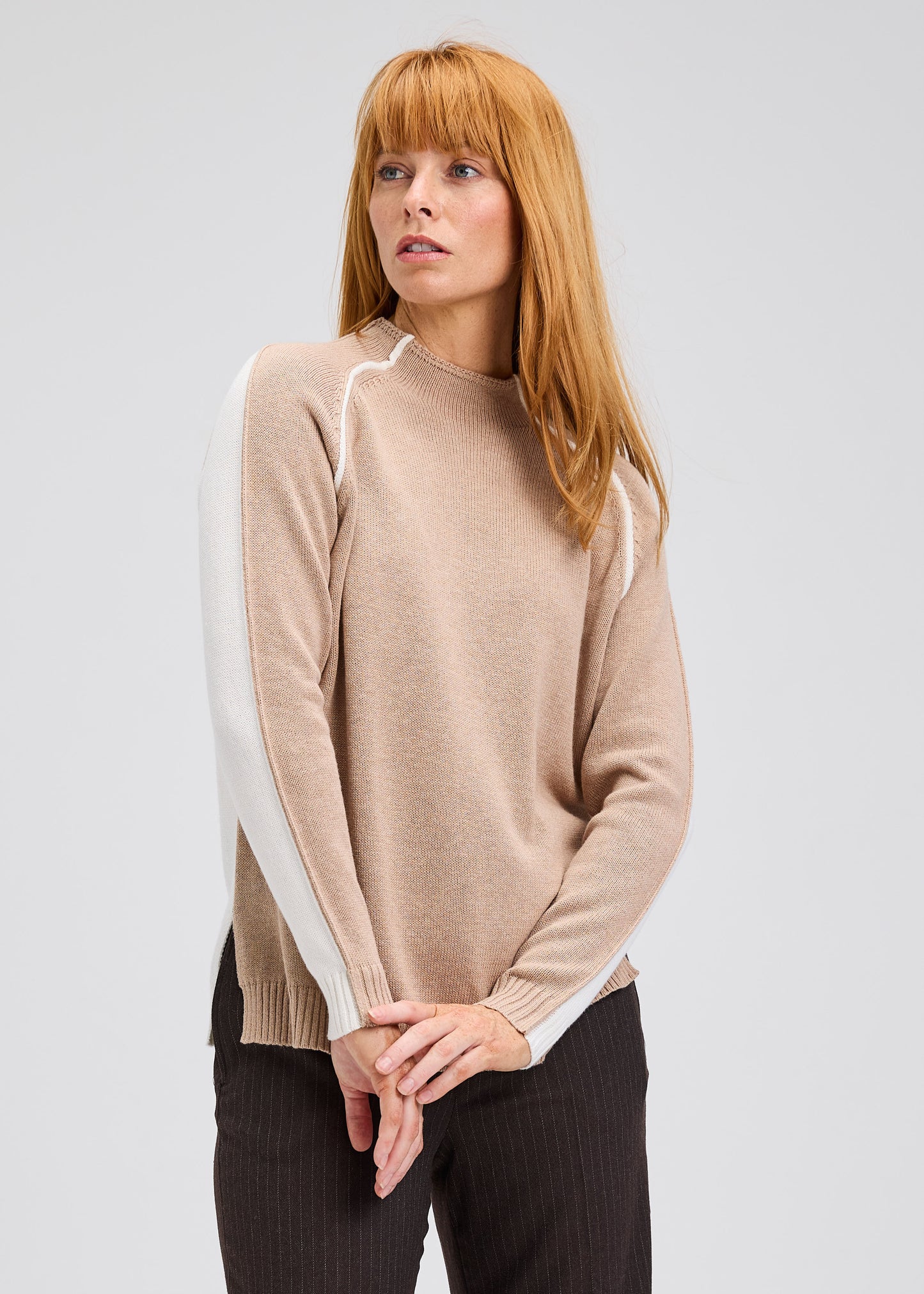 Zaket & Plover | Reversible Block Funnel sweater