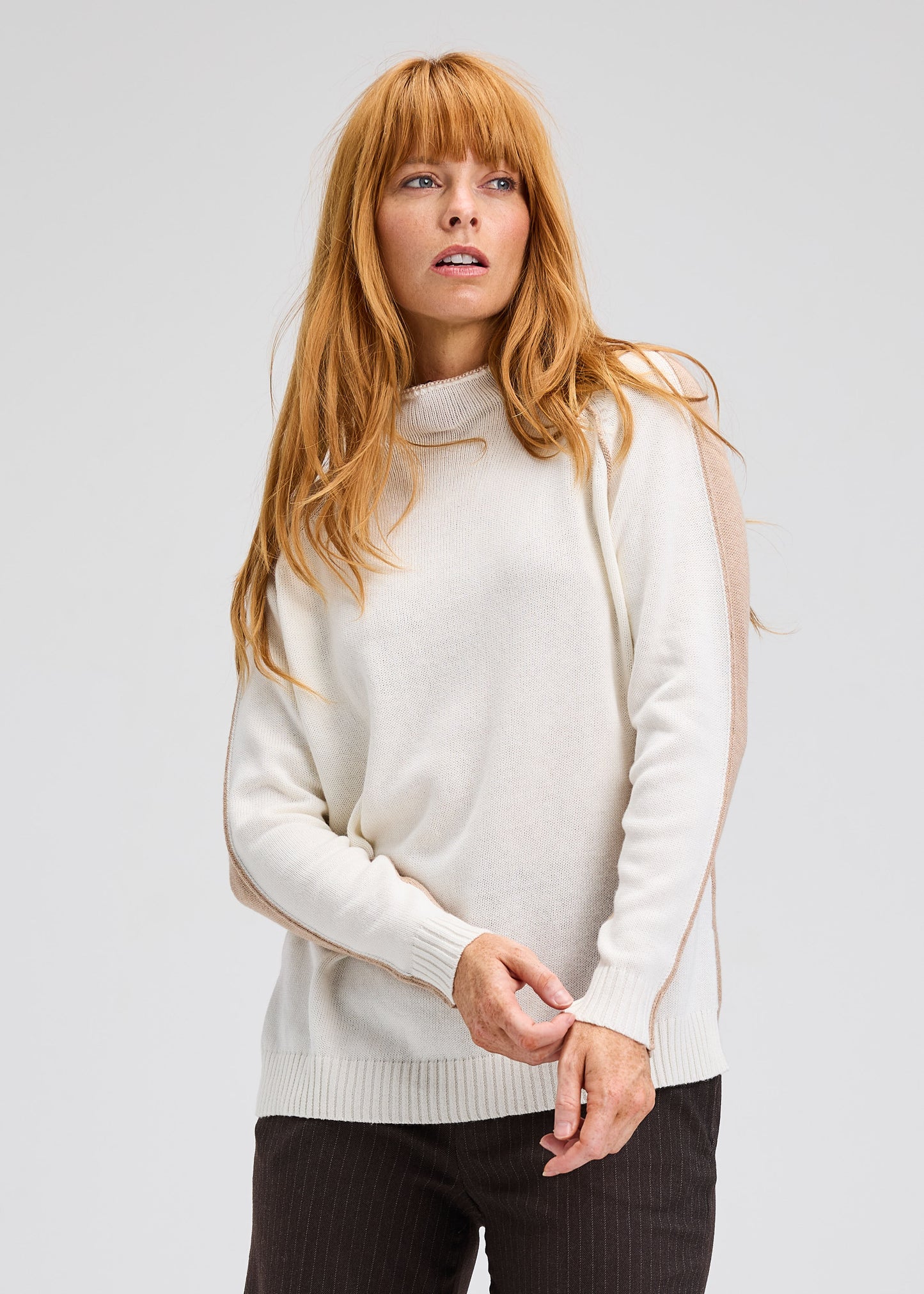 Zaket & Plover | Reversible Block Funnel sweater