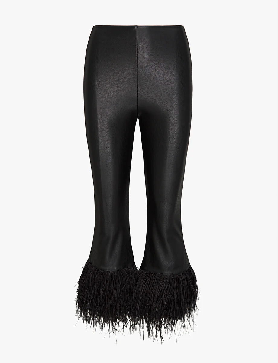 Commando | Faux Leather Feather Crop Flare
