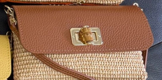 Jijou Capri | Raffia Leather Clutch Crossbody