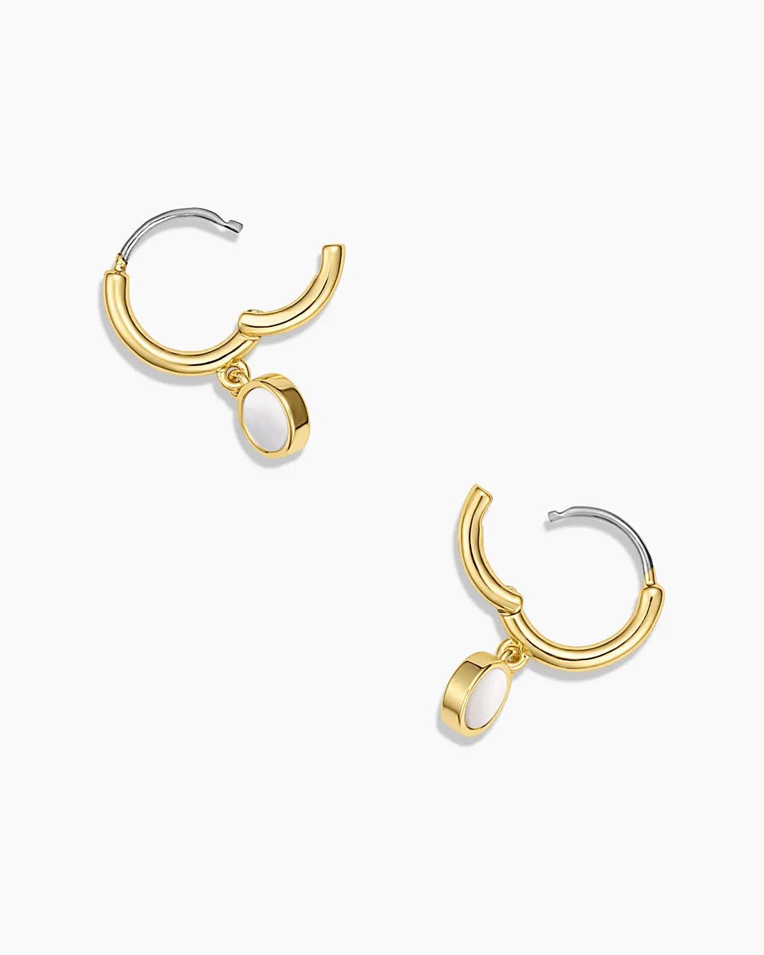 Gorjana | Rose Marble Coin Huggies