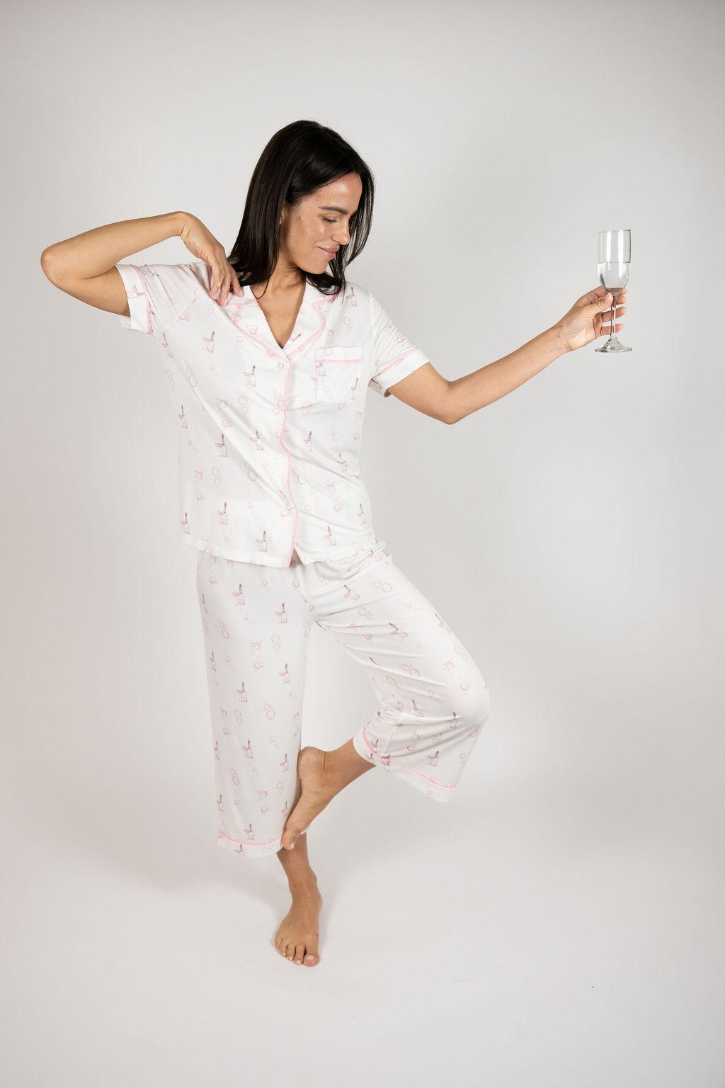 
                  
                    Aspen Dream | Cropped PJ Set | Rose Bubbles
                  
                