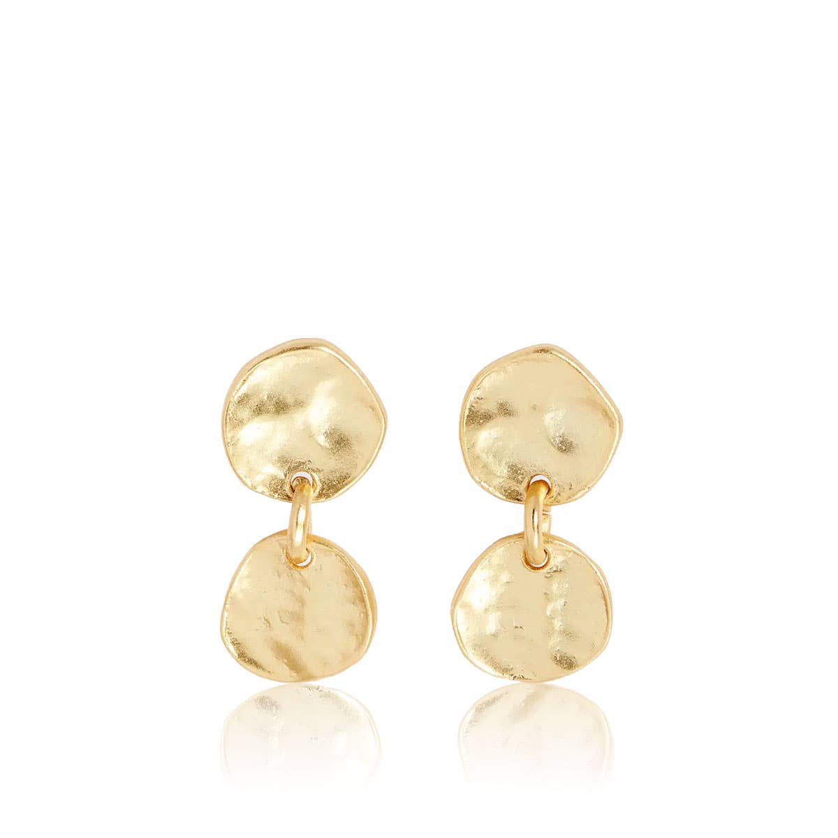 
                  
                    Stylish Medallion Disc Drop Earrings - 24K Gold Plated: Gold
                  
                