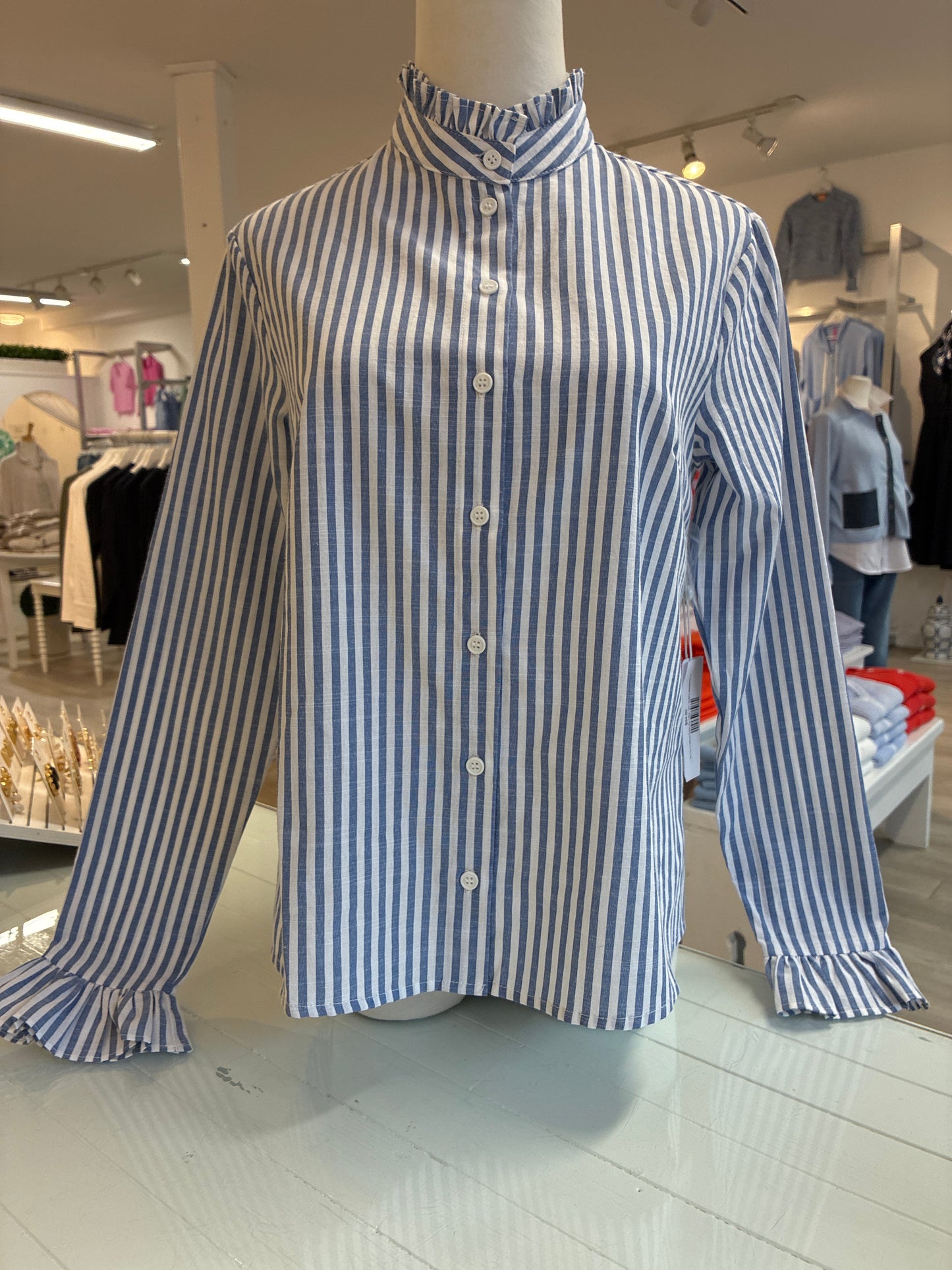 
                  
                    Six Fifty | Holland Poplin Top | Blue
                  
                