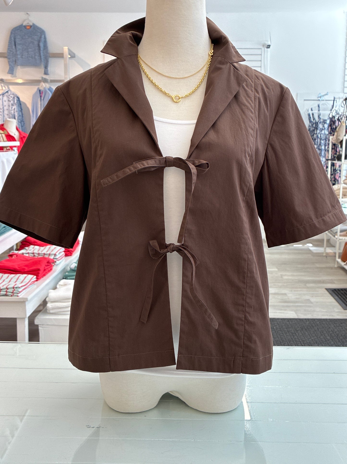 
                  
                    J.Society | Tie Front Top | Brown |71005
                  
                