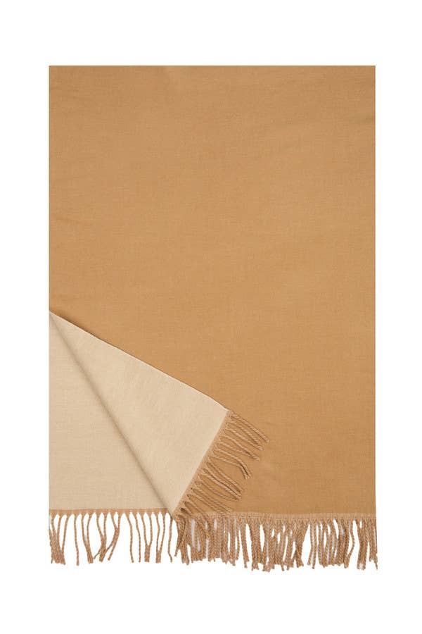 
                  
                    Solid Fringe Reversible Scarf: Black
                  
                