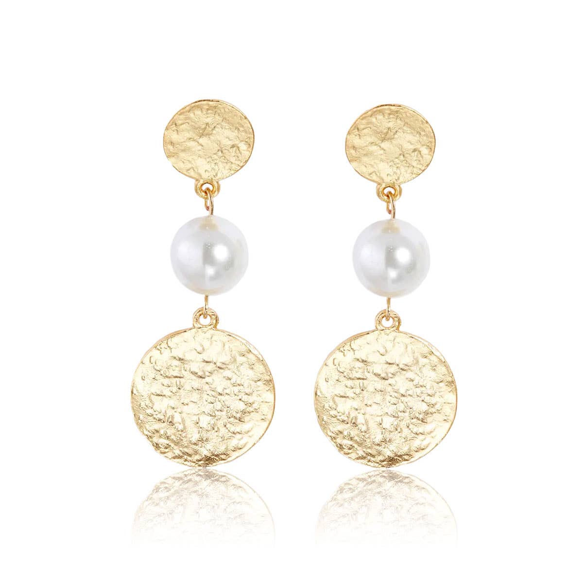
                  
                    Timeless Coin & Pearl Earrings - 24K Gold Plated: Gold
                  
                