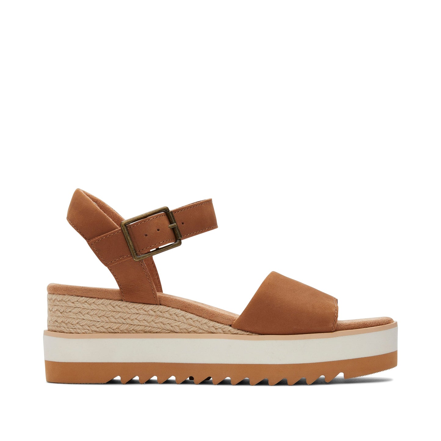 
                  
                    TOMS| Diana Wedge Leather Sandal | Tan
                  
                