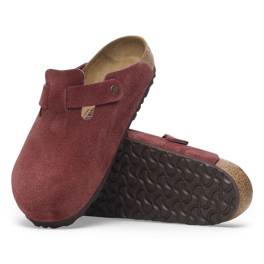 Birkenstock | Boston Suede Zinfandel | Narrow