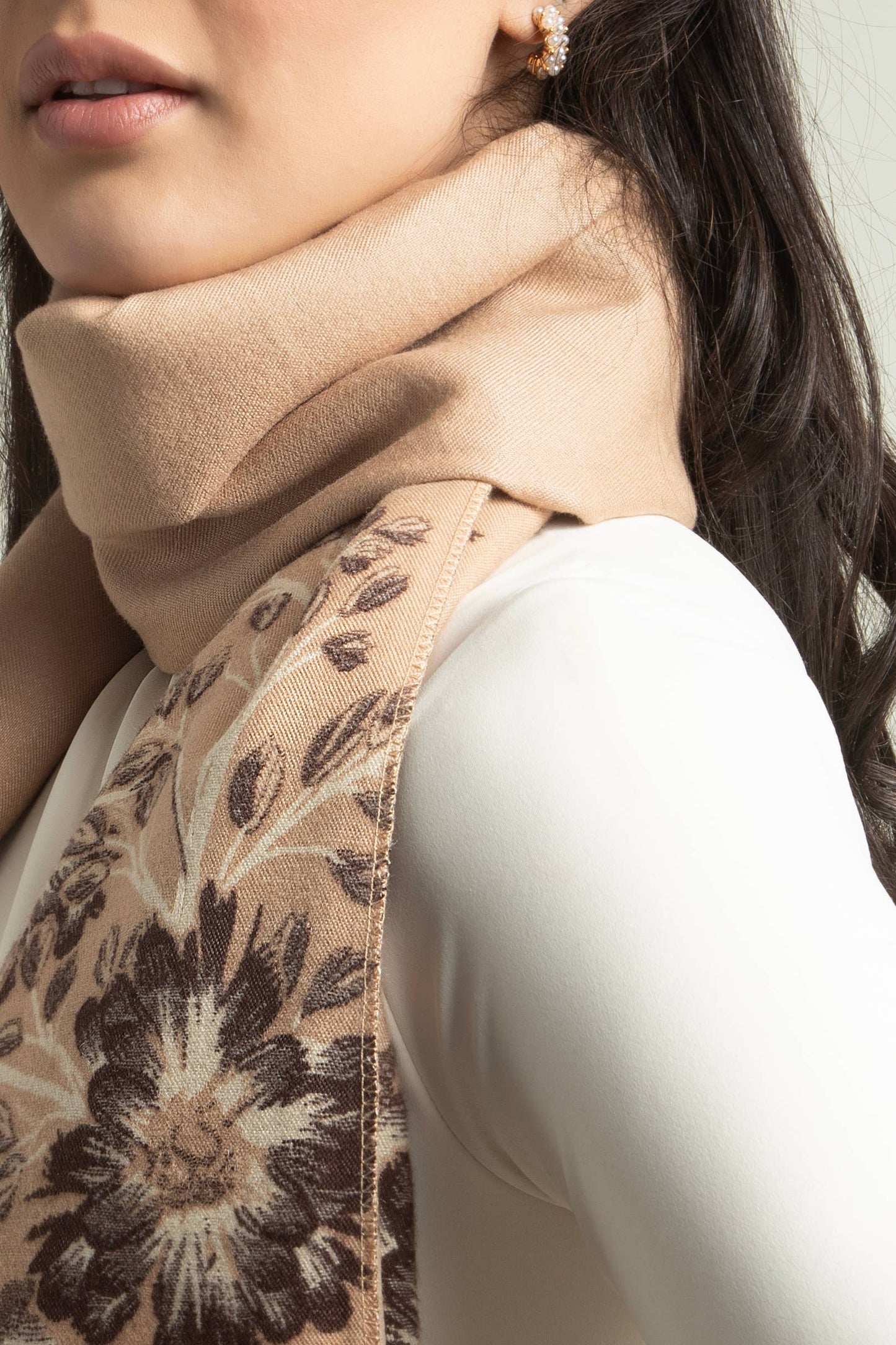 
                  
                    Reversible Floral Oversized Scarf: BLUE
                  
                