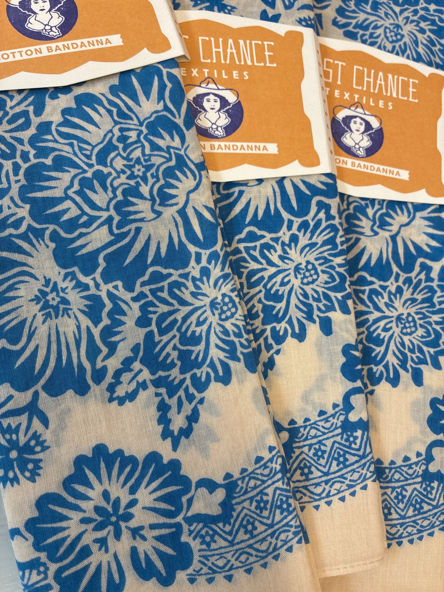Last Chance Textiles | Cotton Blossom Bandana | Coastal