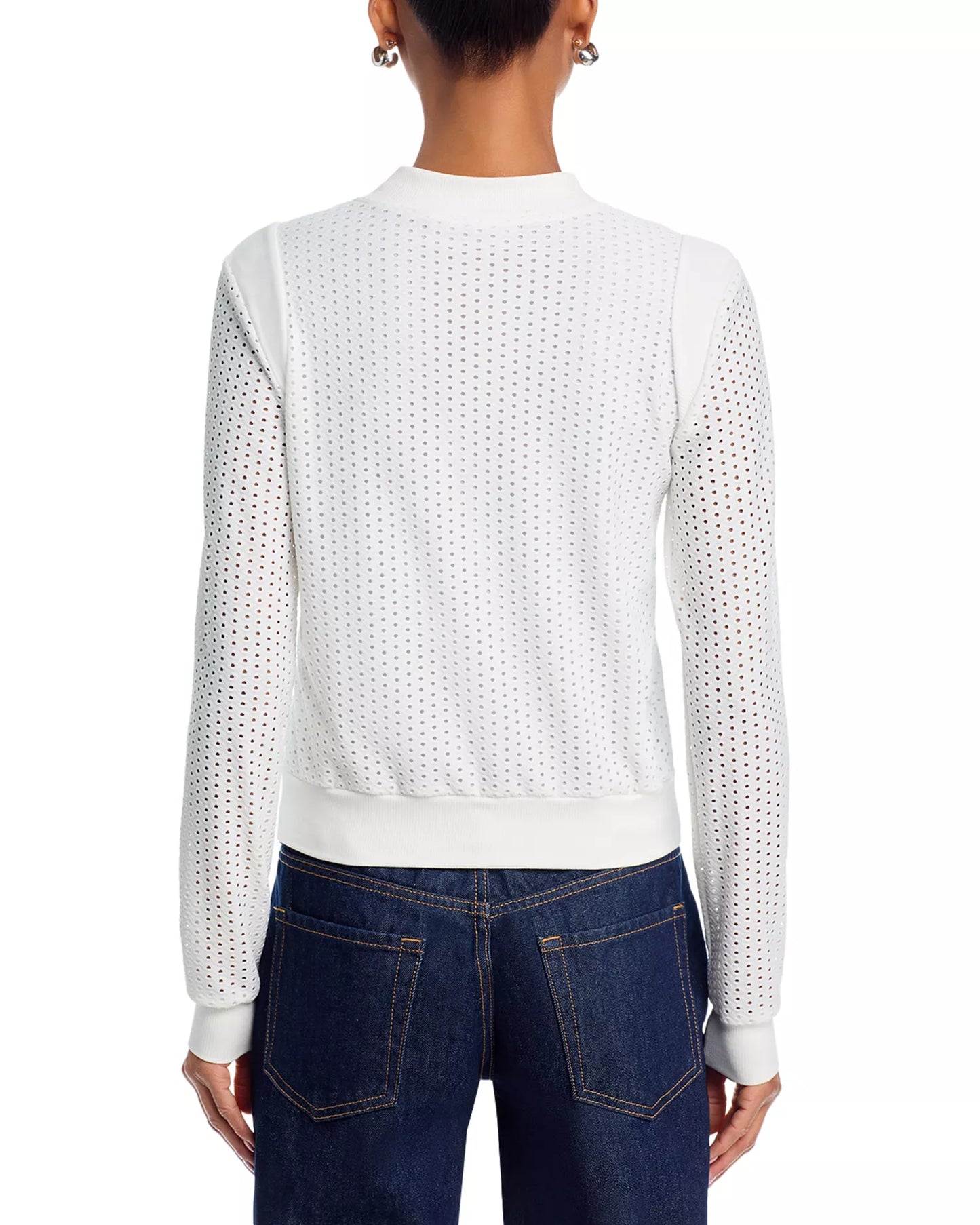
                  
                    Six Fifty | Open Knit Zip Up | Cutout | White
                  
                