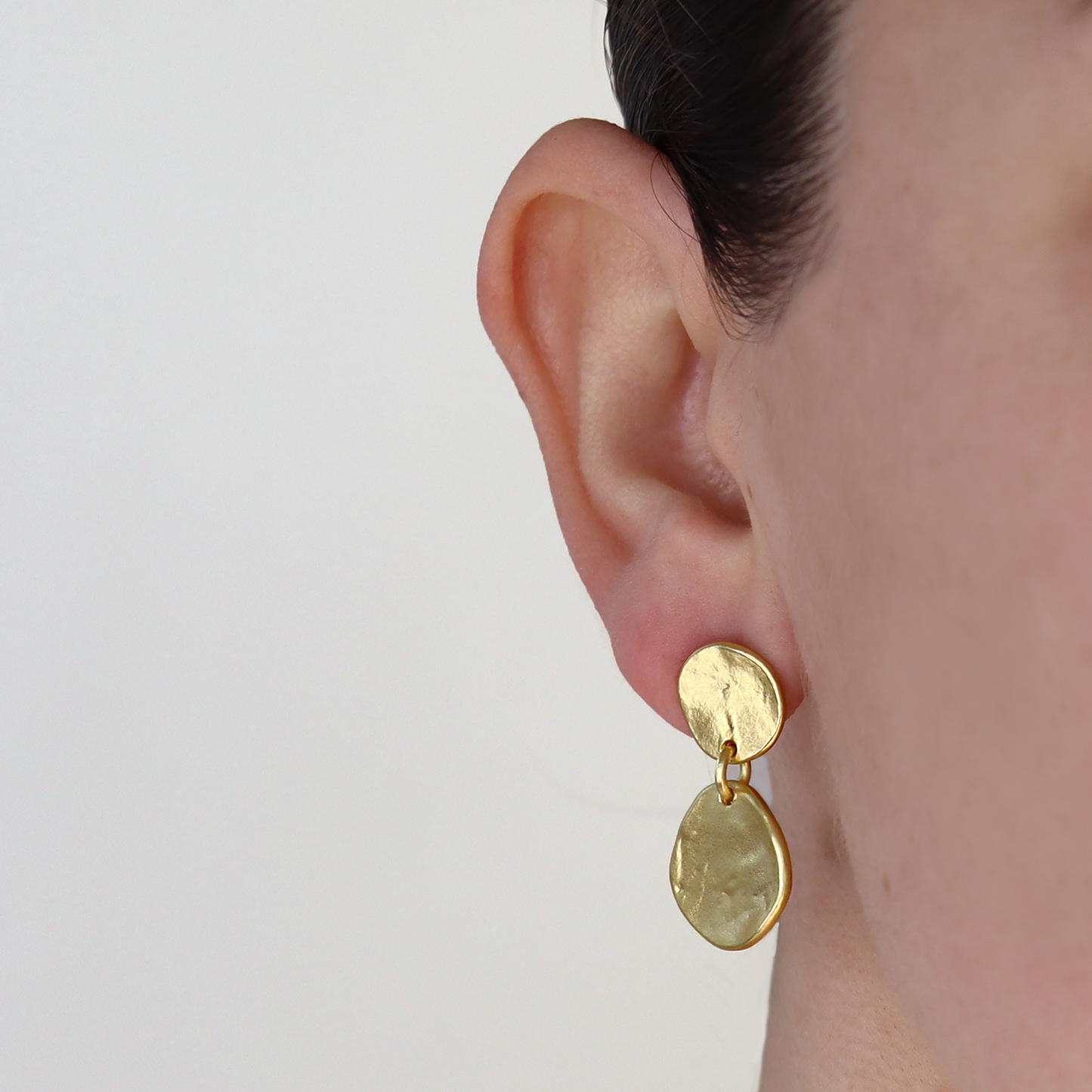 
                  
                    Gold Medallion Disc Dangle Earrings - 24K Gold Plated: Gold
                  
                