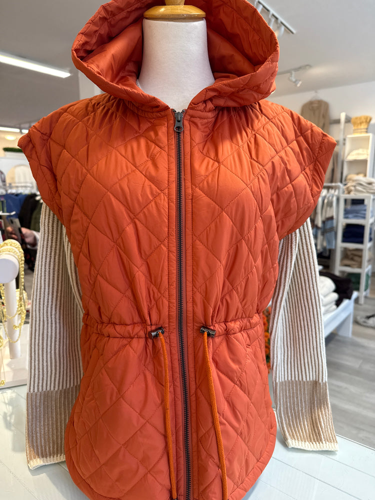 J.Society | Nylon Quilted Hooded Vest | 80000