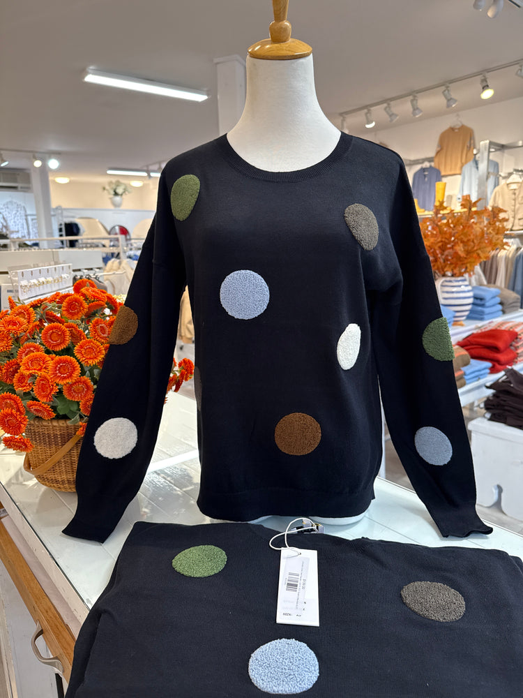
                  
                    J.Society | Dots Crew Sweater | 22075
                  
                