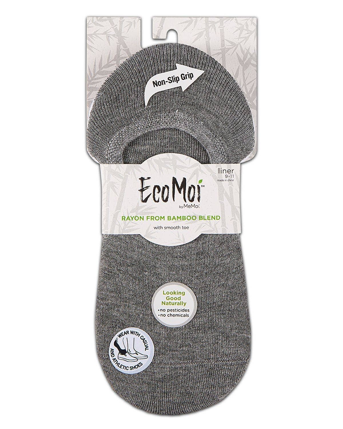 
                  
                    3 Pair Women's Silky-Soft No Show Rayon Blend Sneaker Liners: Gray-White-Black / 9-11
                  
                