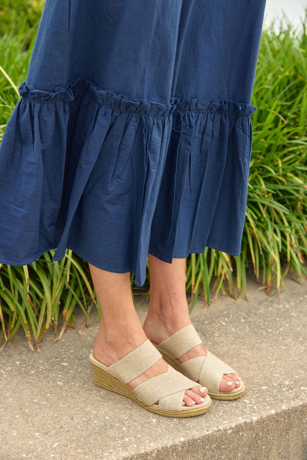 
                  
                    Charleston Shoe Company | Rita Espadrille Wedge Sandal | Linen
                  
                