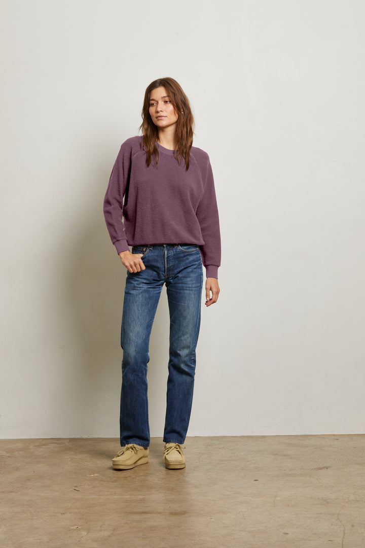 Perfectwhitetee| Ziggy Reverse Fleece L/S Shrunken Crew