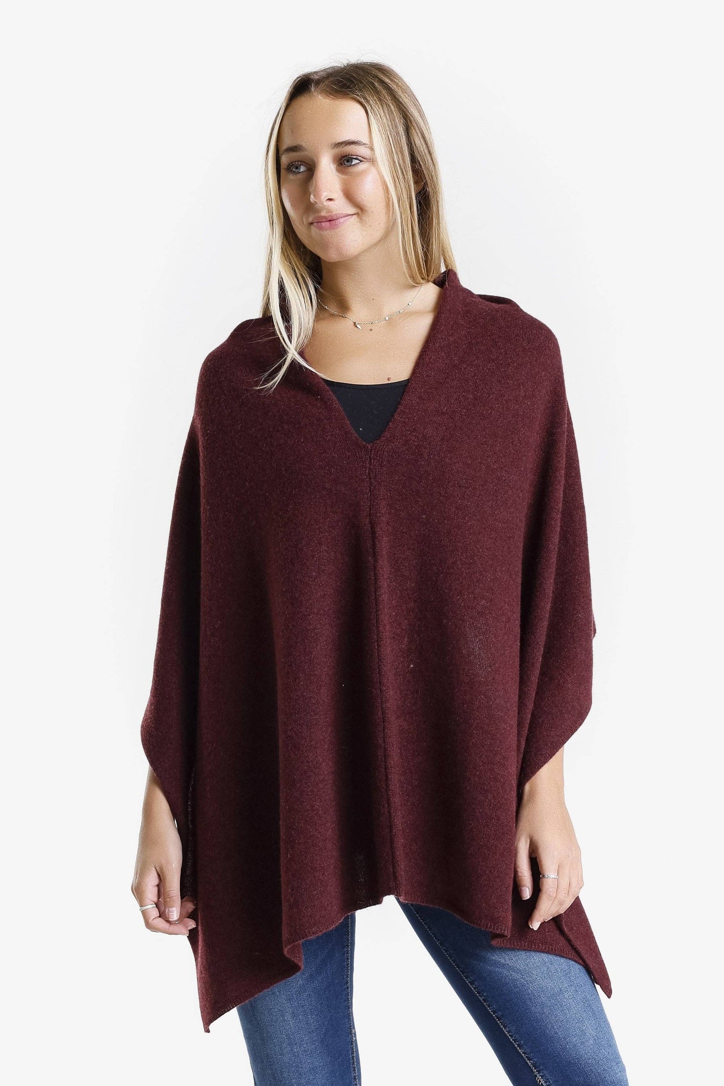 
                  
                    100% Italian Crafted Cashmere Ruana (SWE06): 203 Chocolate / One Size
                  
                