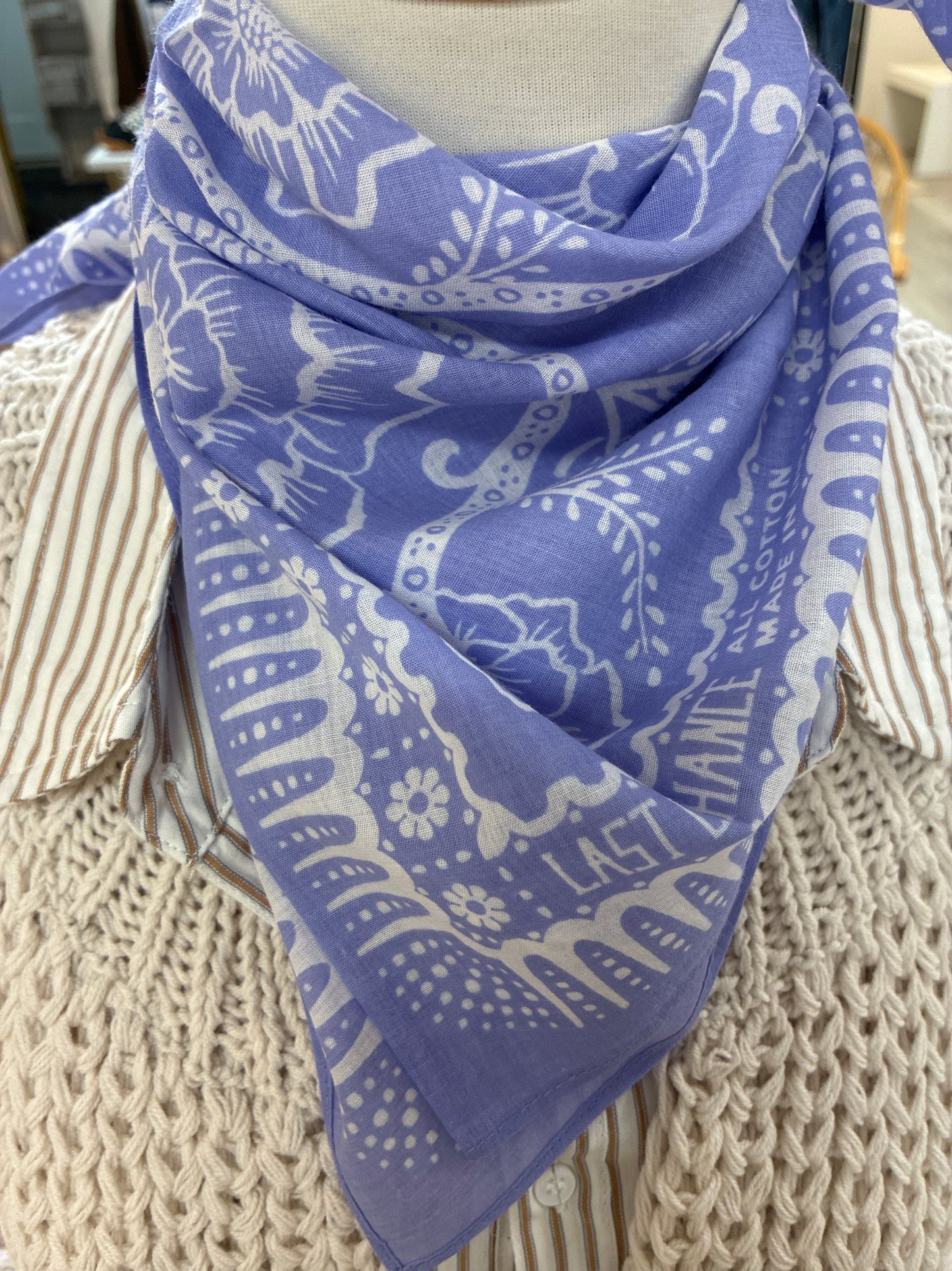 
                  
                    Last Chance Textiles | Cotton Ramble Bandana | Periwinkle
                  
                
