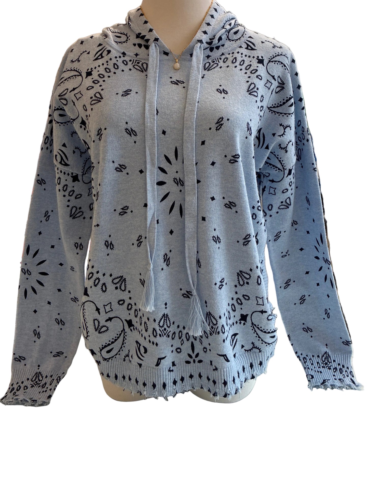 
                  
                    J.Society | Paisley Hoodie | Chambray
                  
                