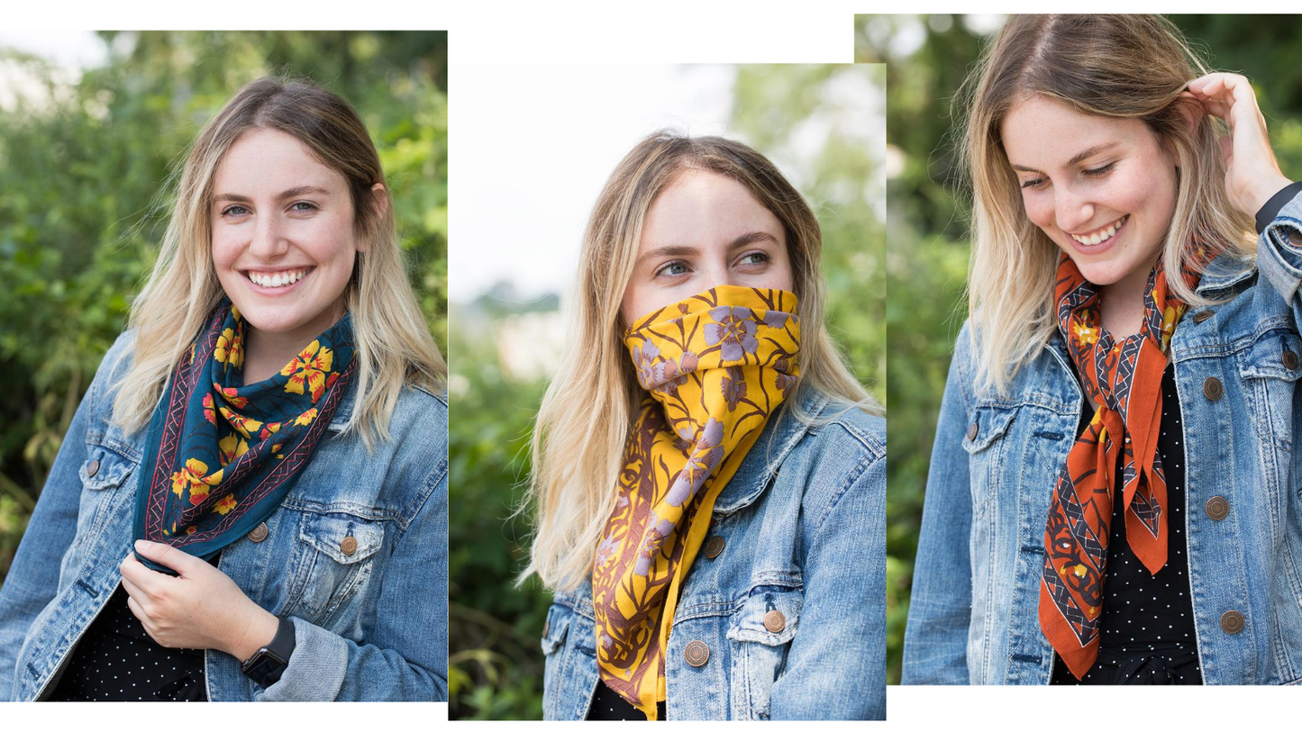 
                  
                    Floral Bandana Versatile : Ivory
                  
                