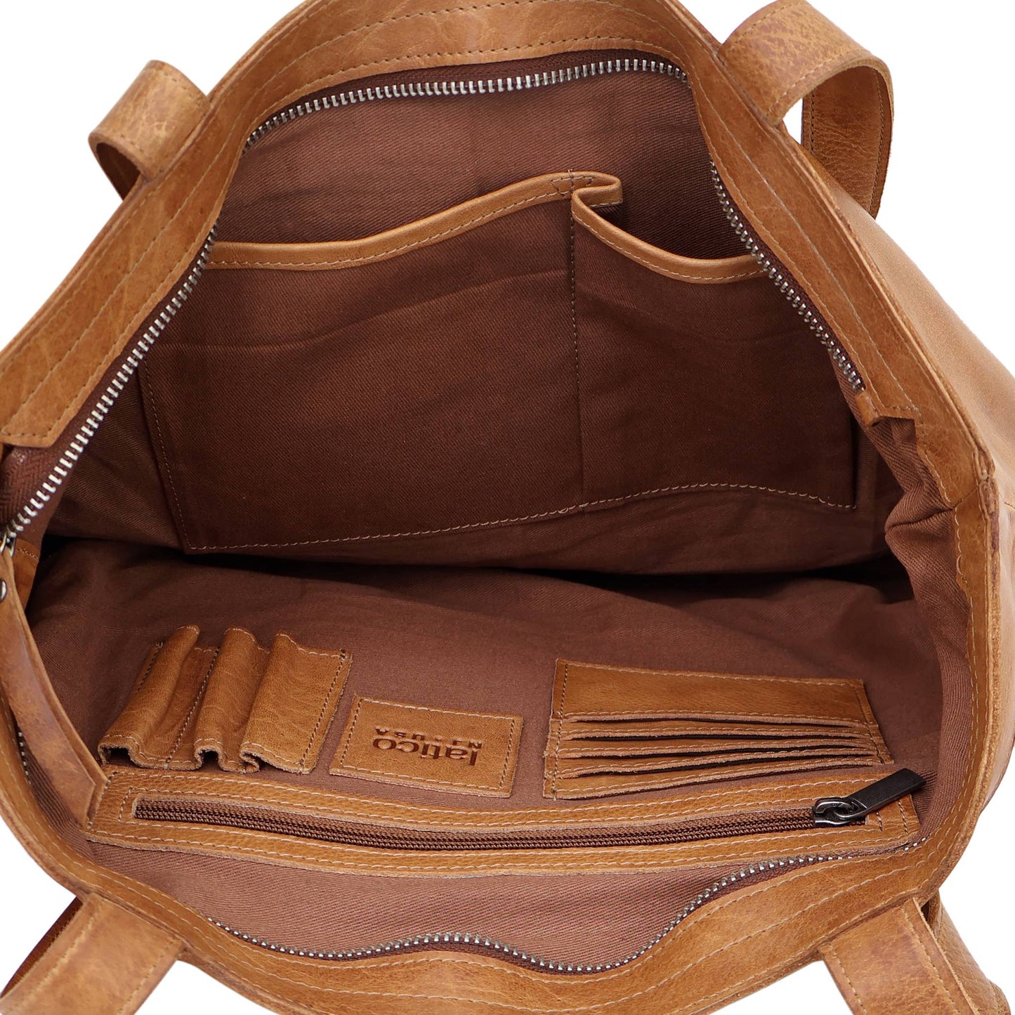 
                  
                    Noelle Handcrafted Leather Tote: Moss
                  
                