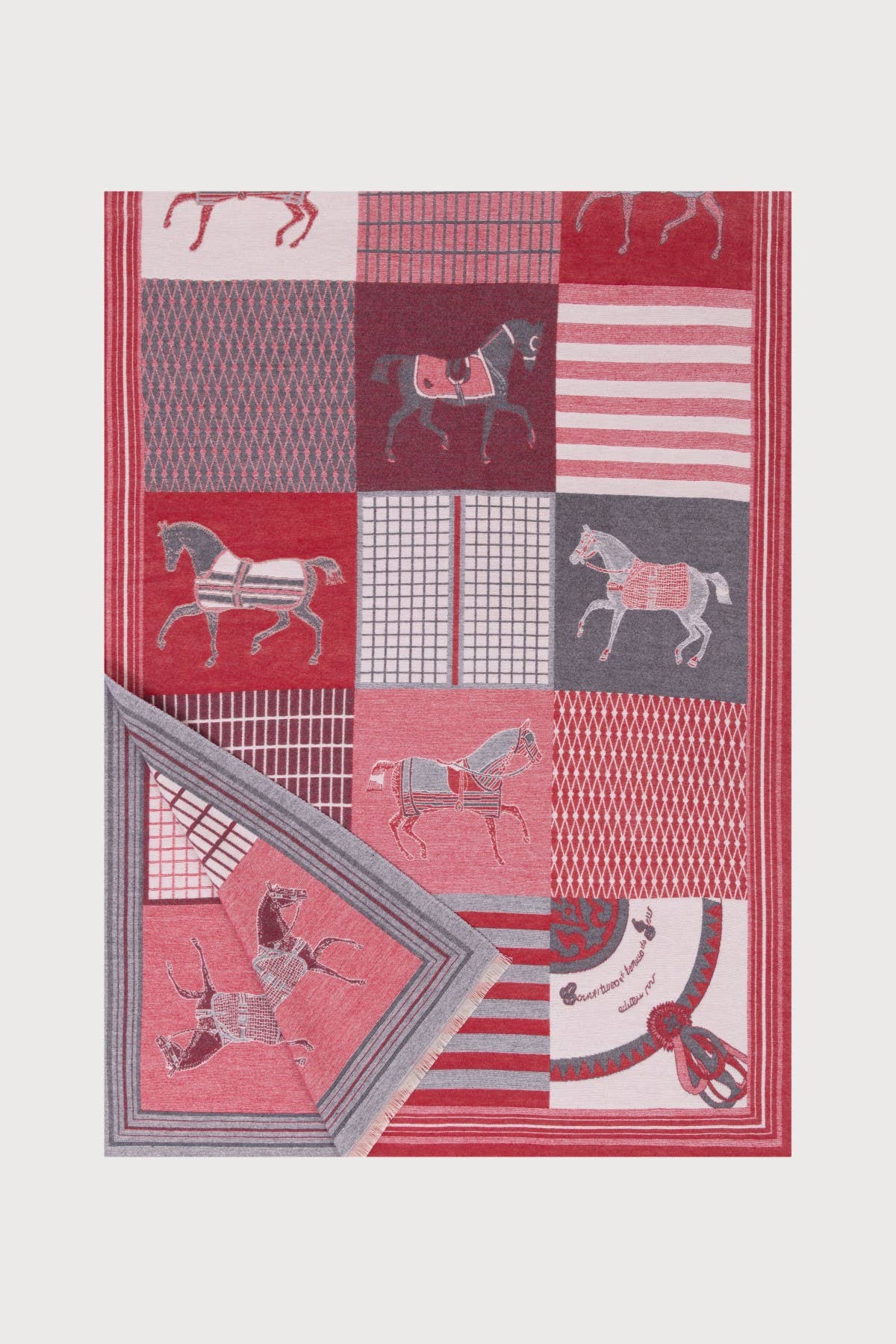 
                  
                    Equestrian Reversible Scarf: Light Blue
                  
                