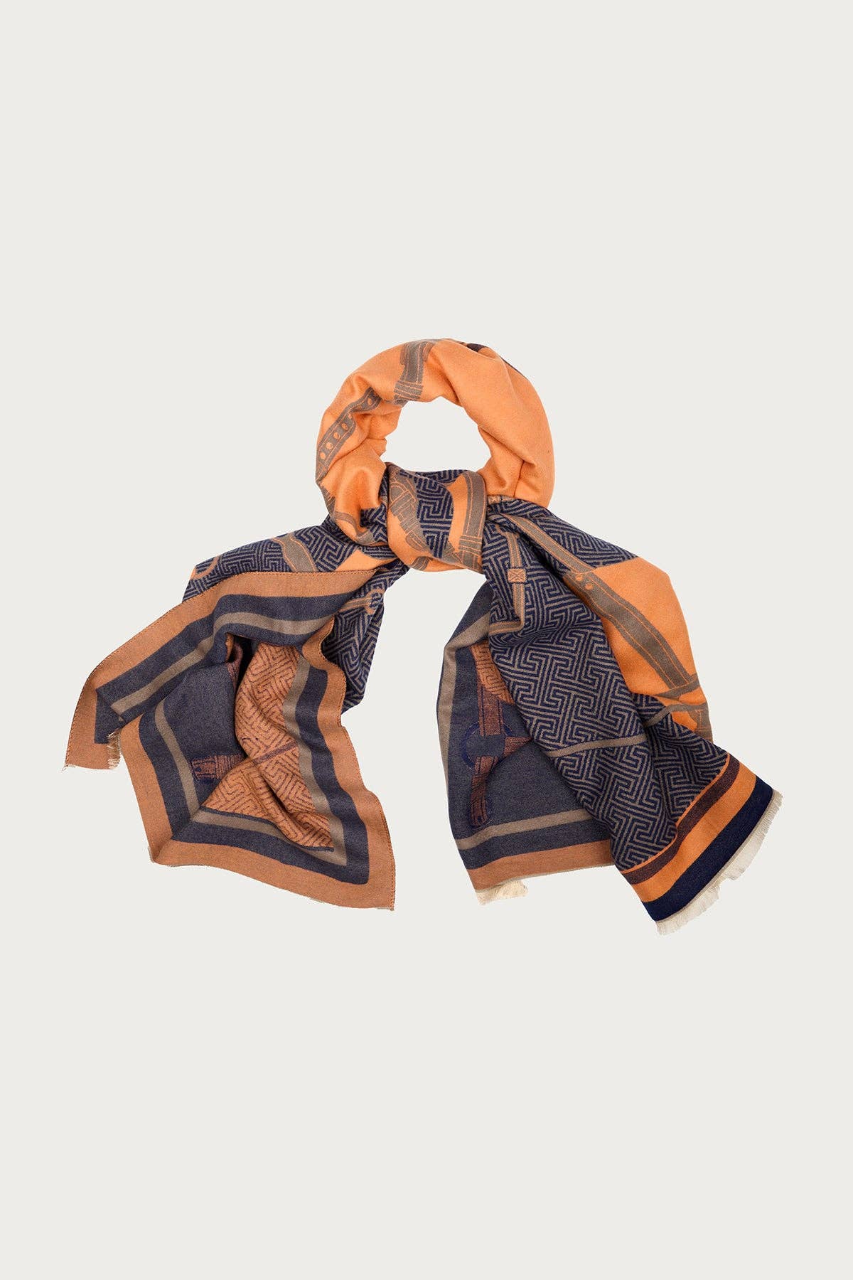 
                  
                    Equestrian Reversible Scarf: Light Blue
                  
                