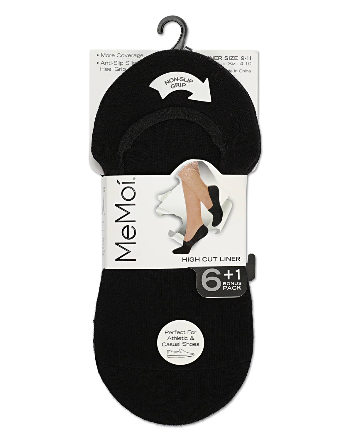 
                  
                    MeMoi No Show Sneaker Liner 7 Pack: Gray-White-Black / OS
                  
                