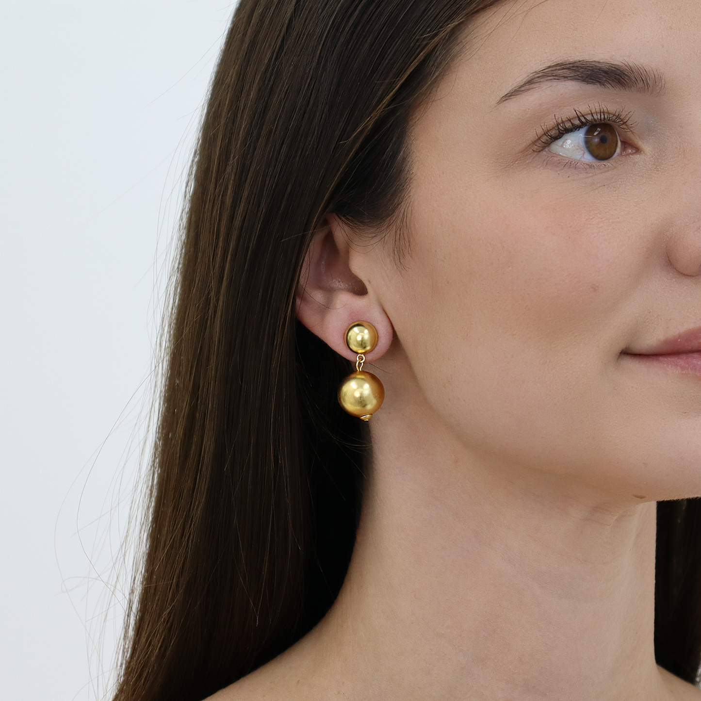 
                  
                    Golden Sphere Drop Earrings - 24K Gold Plated
                  
                