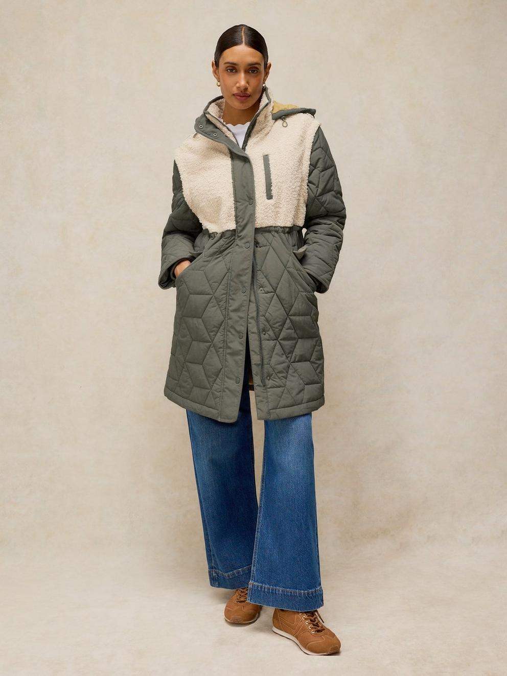 
                  
                    White Stuff | Alina Puffer | Khaki Green
                  
                
