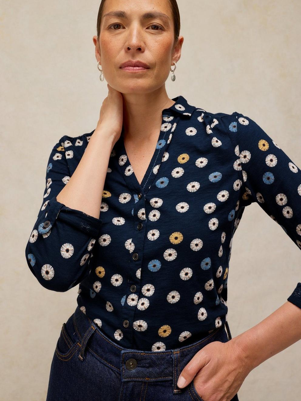 
                  
                    White Stuff | Annie Jersey Shirt | Navy
                  
                