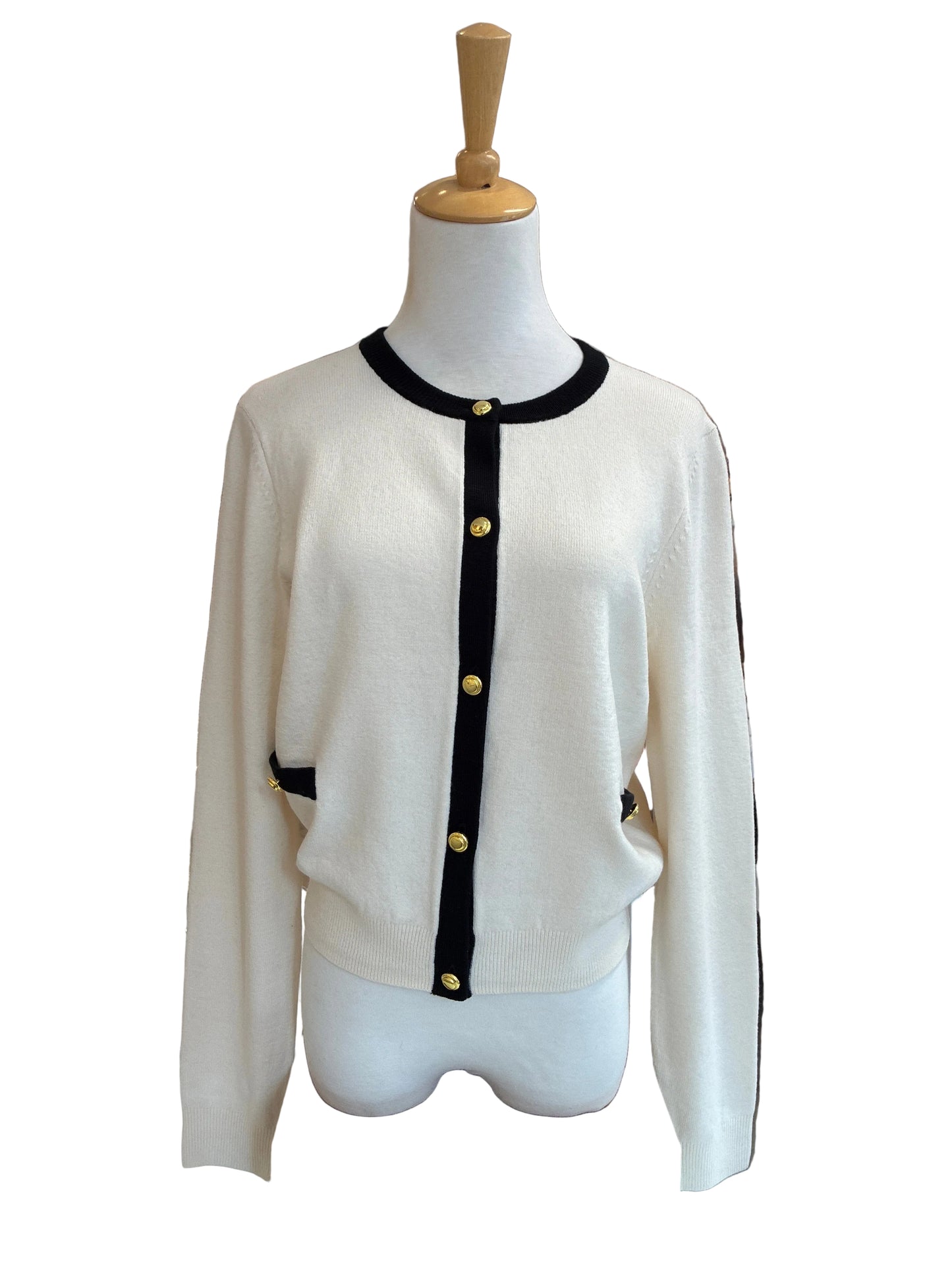 
                  
                    French Connection | Cardigan with Contrast trim | Ivory
                  
                