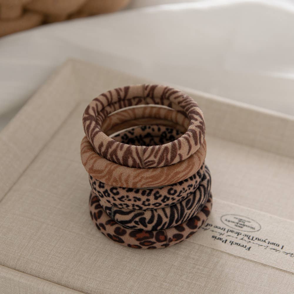 
                  
                    Animal Print Skinny Seamless Hair Ties (Set of 10)
                  
                