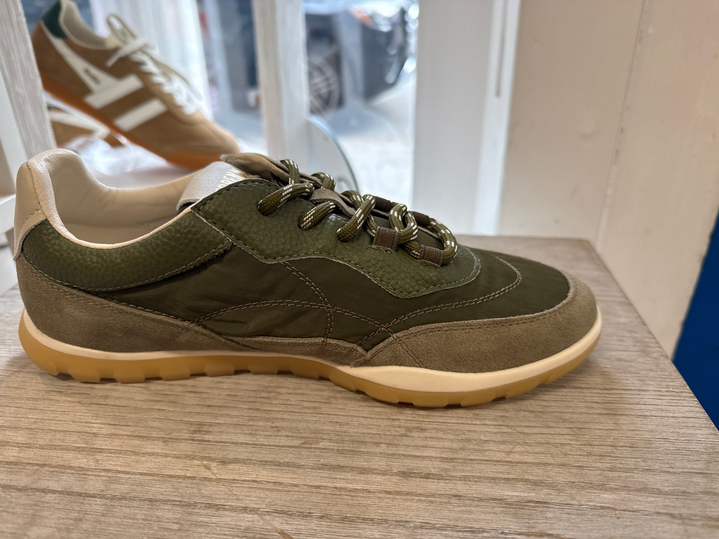 
                  
                    Verbenas | Roxane Sneaker | Olive/Off White
                  
                