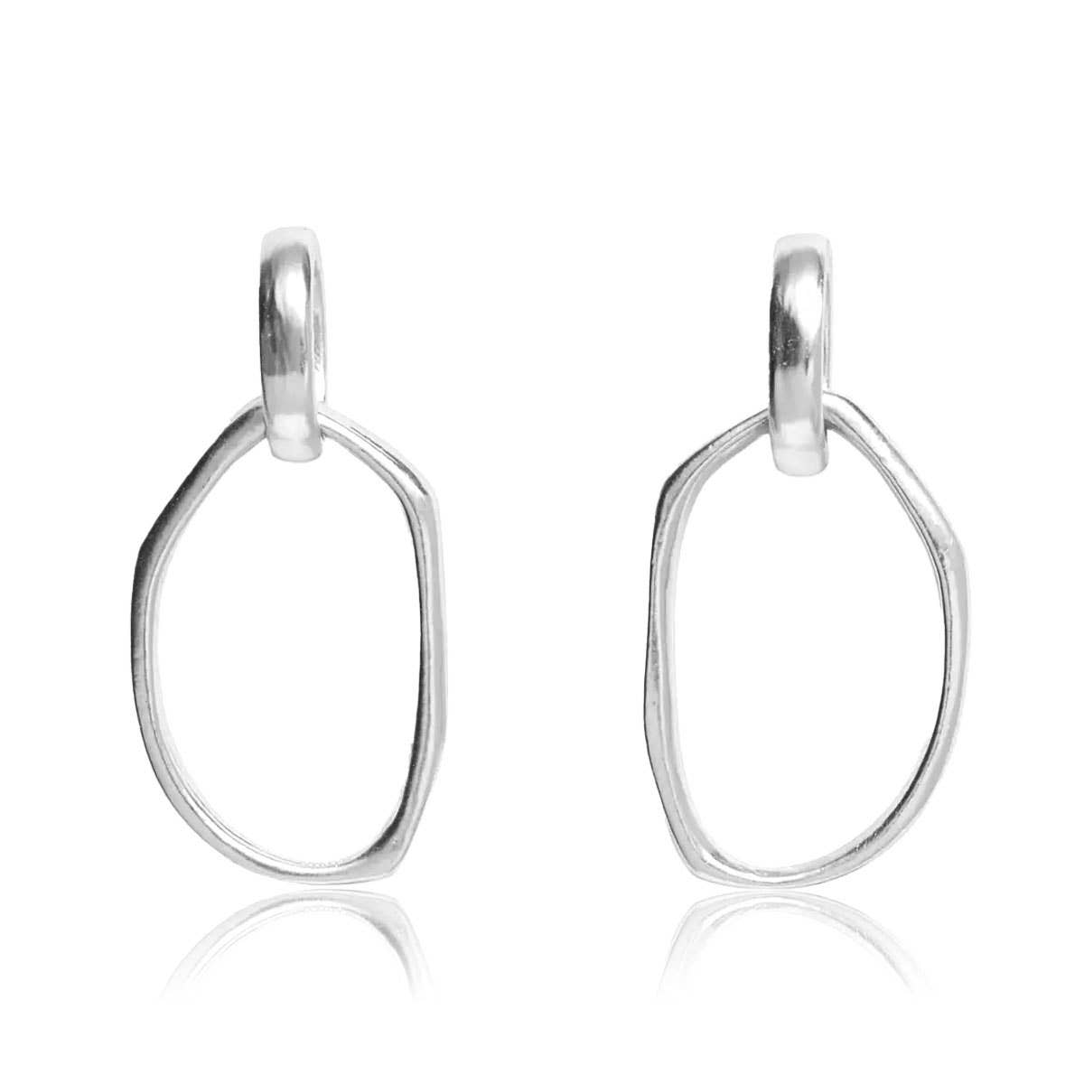 
                  
                    Irregular Link Drop Earrings - 24K Gold Plated: Gold
                  
                