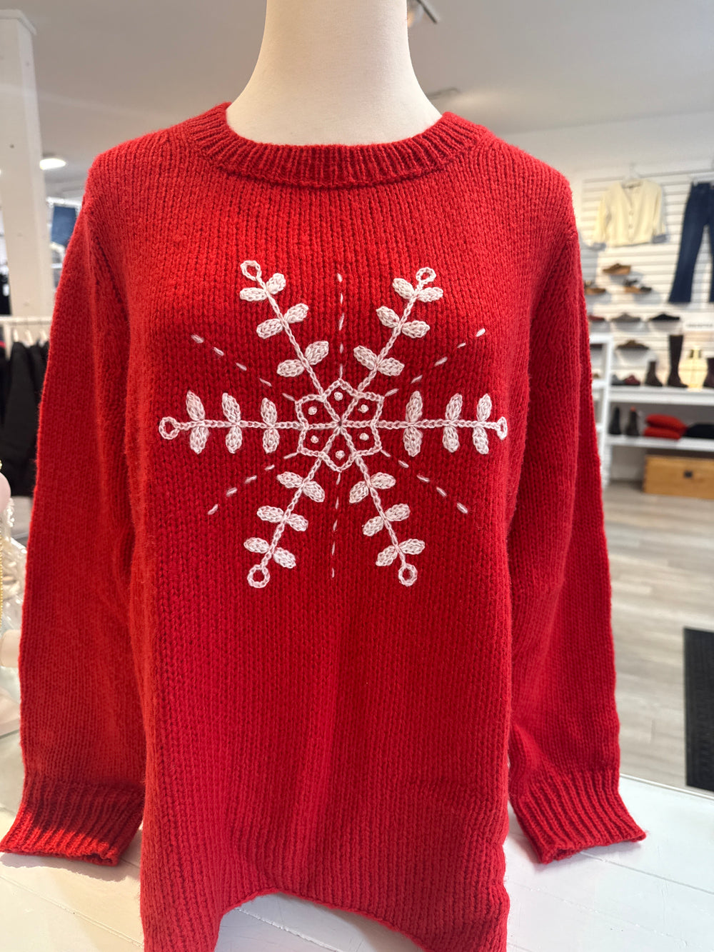 Wooden Ships | Clara Embroidered Crew | Chunky